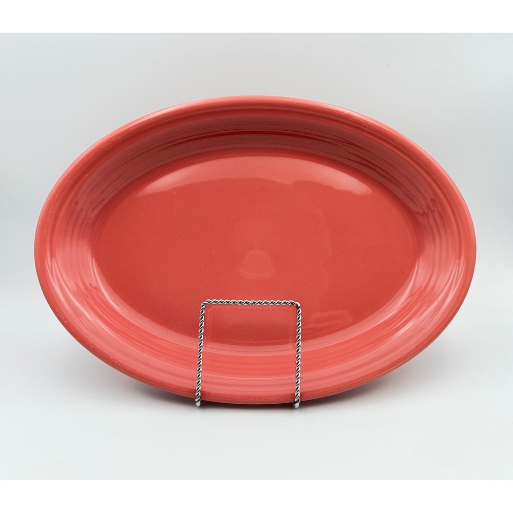 Fiesta Flamingo Pink Oval Serving Platter Ceramic Dinnerware HLC USA Retired